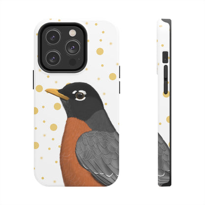 Robin Bird Art Tough Phone Case White