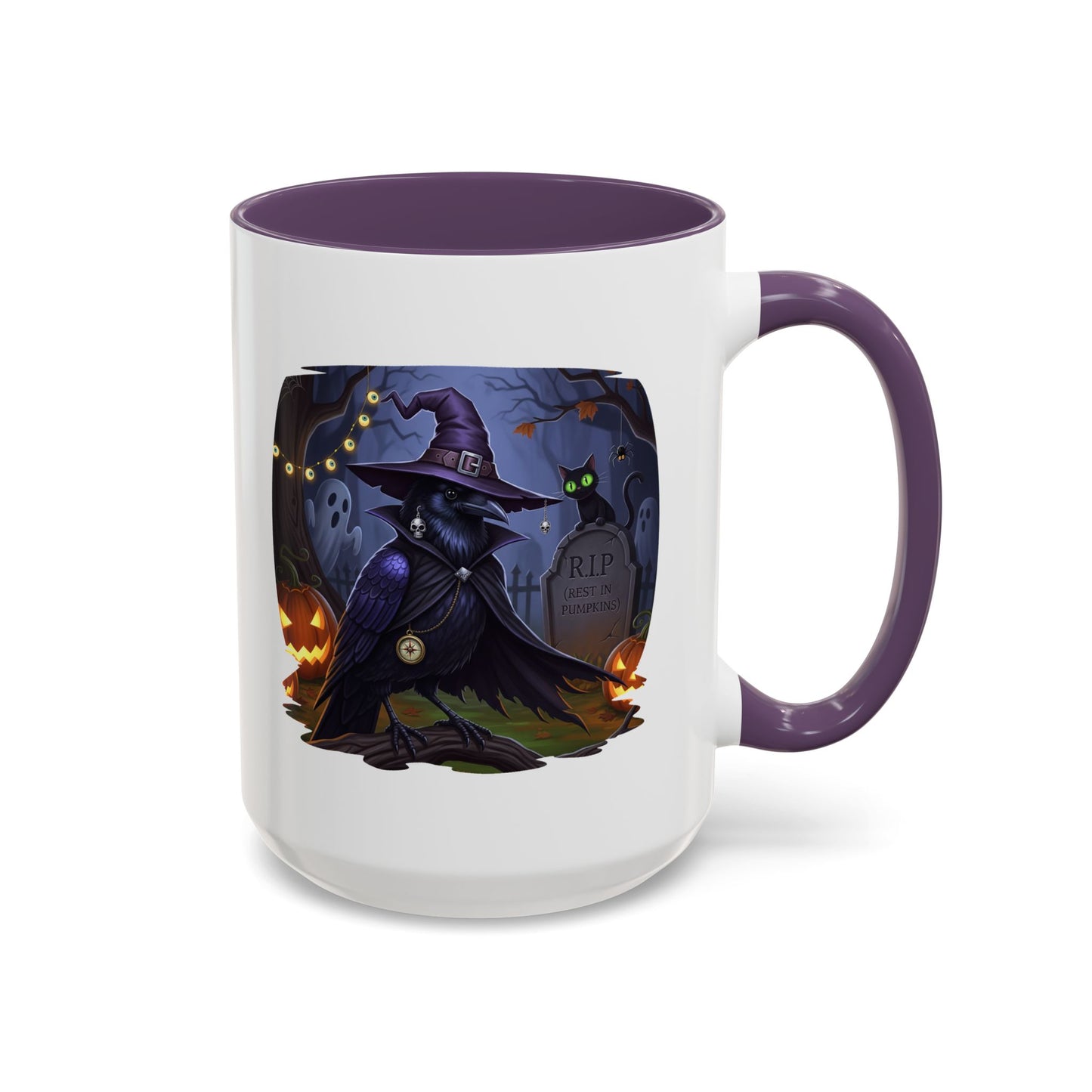 Black Crow Halloween Bird Mug - Perfect Bird Lover Gift for Spooky Season