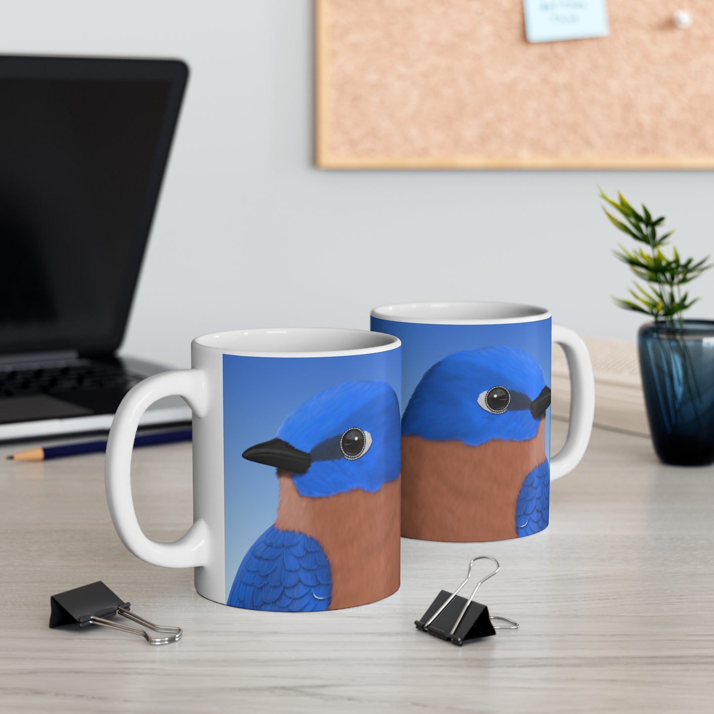 Bluebird Bird Ceramic Mug 11oz