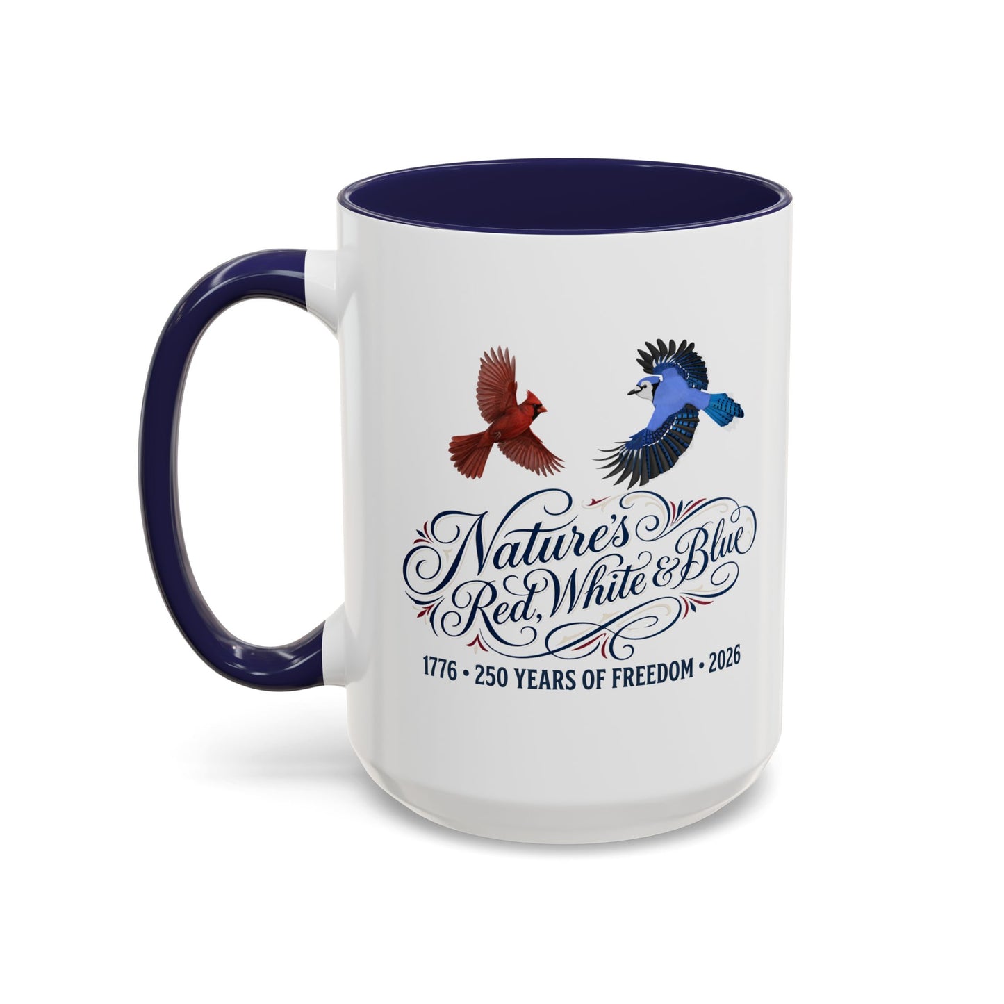 Cardinal & Blue Jay America 250 Mug | Red, White & Blue Ceramic Cup