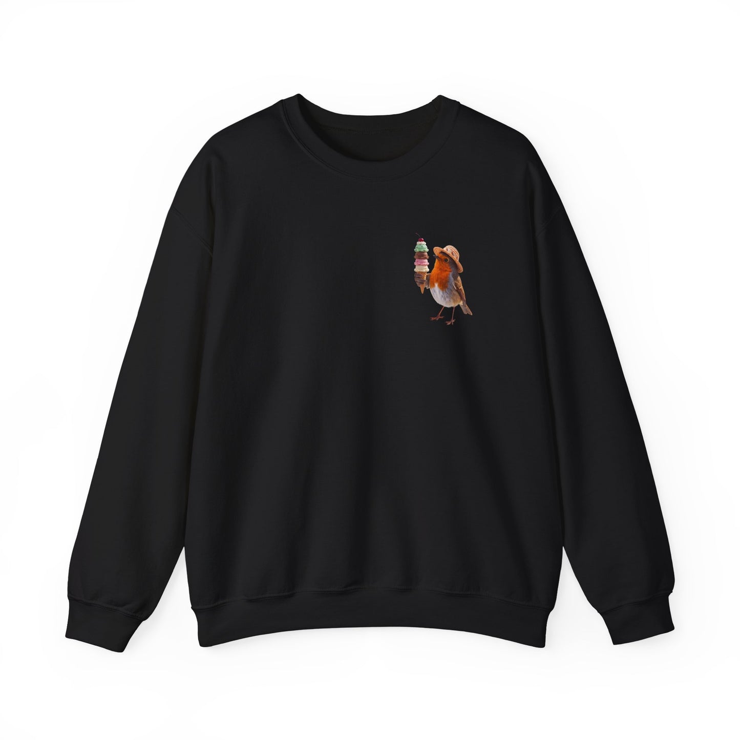 Robin Rosi Ice Cream Pocket Premium Sweatshirt for Bird Lovers