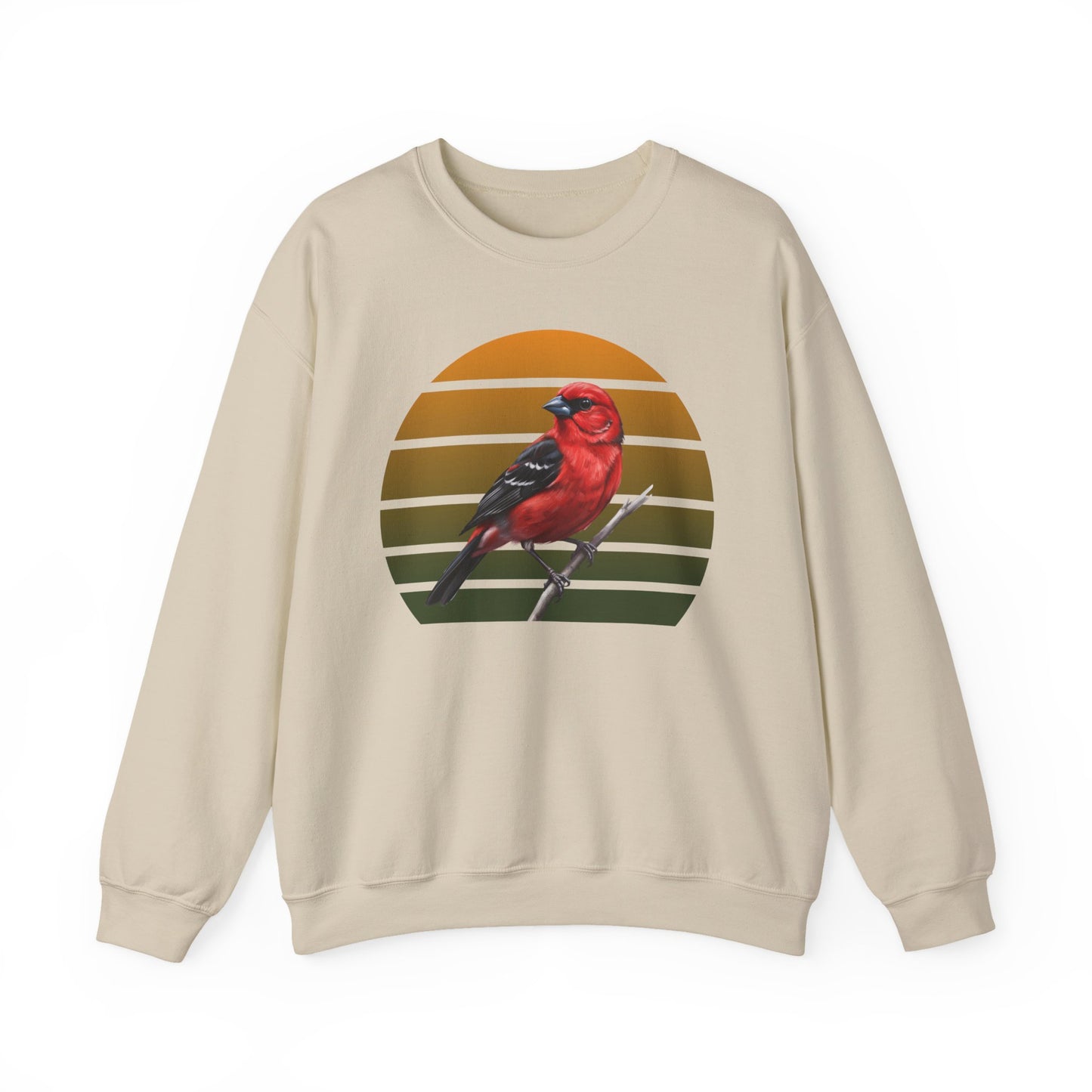 Scarlet Tanager Sweatshirt | Bird Watcher Crewneck | Unisex Songbird Gift for Bird Lovers