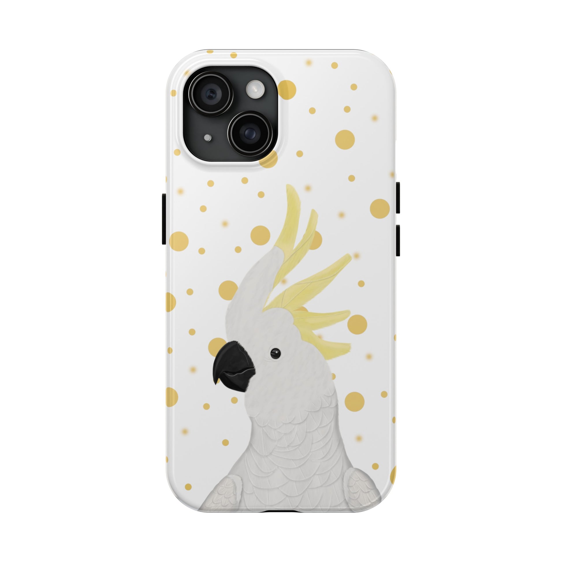 Cockatoo Bird Art Tough Phone Case White