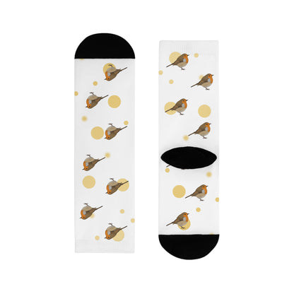Rotkehlchen Socken mit Accessories Hintergrund