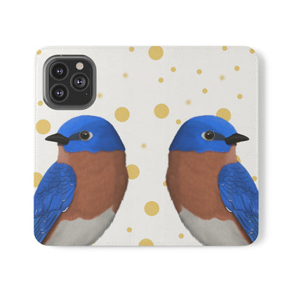 Bluebird Bird Art Phone Flip Case