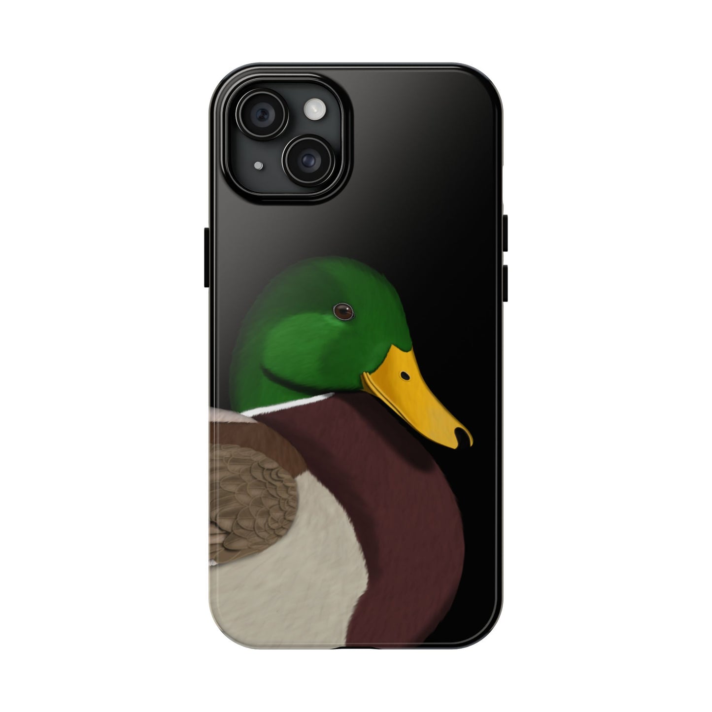 Mallard Bird Art Tough Phone Case Black