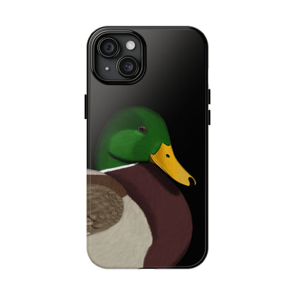 Mallard Bird Art Tough Phone Case Black