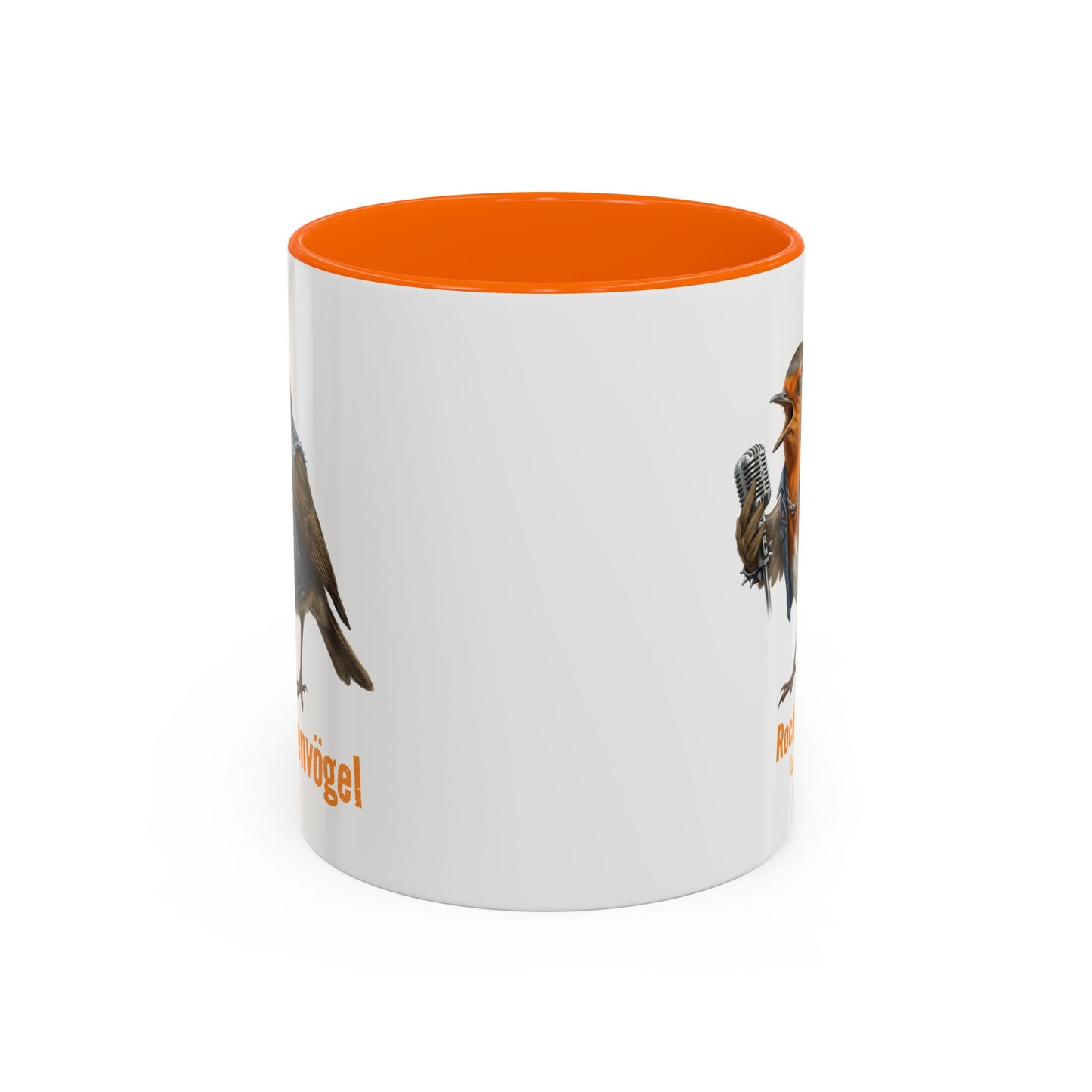 Rocky Rotkehl (Vocals) – Die Gartenvögel Offizieller Fan-Becher | Zweifarbige Premium Keramiktasse