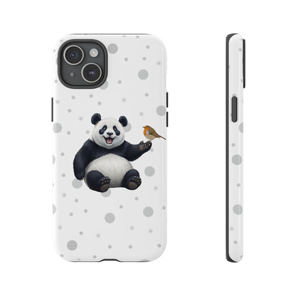Rotkehlchen mit Panda iPhone & Google Pixel Tiermotiv Handyhülle - Tierisch guter Schutz