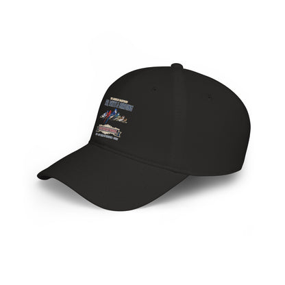 Red, White & Birding Branch Baseball Cap | Cardinal Blue Jay Bluebird 250th Anniversary Edition | jz.birds