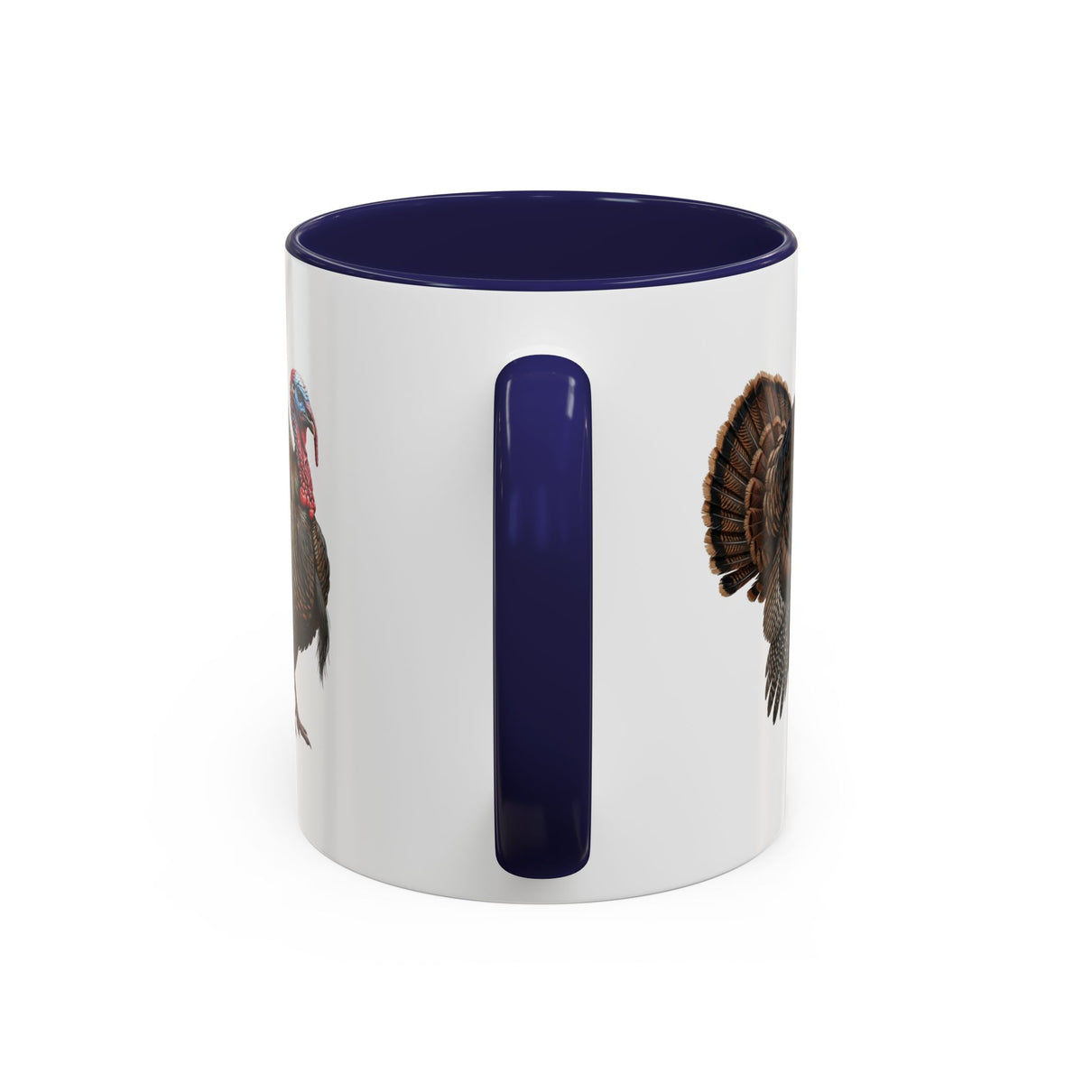 Thanksgiving Turkey Two-Tone Mug | Wild Turkey Bird Art Coffee Cup | Fall Gift