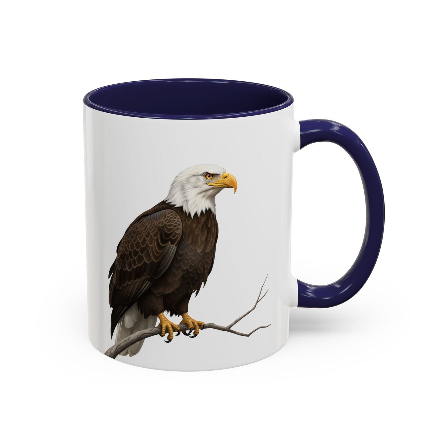 ハクトウワシの陶器製バードコーヒーマグ – バードウォッチャーへのカスタムギフト