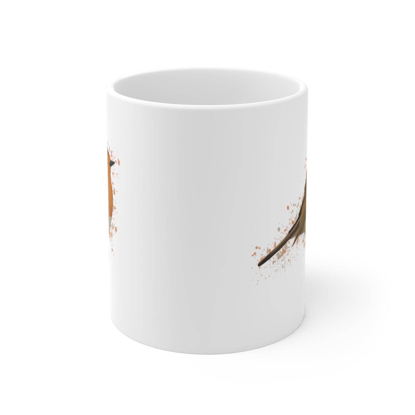 Robin Bird Ceramic Mug 11oz White