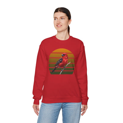 Scarlet Tanager Sweatshirt | Bird Watcher Crewneck | Unisex Songbird Gift for Bird Lovers