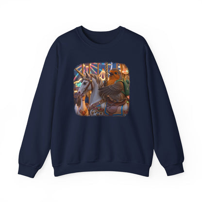 Robin Rosi Unicorn Carousel Premium Sweatshirt for Bird Lovers