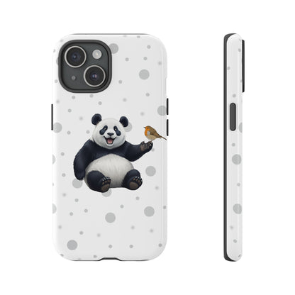 Rotkehlchen mit Panda iPhone & Google Pixel Tiermotiv Handyhülle - Tierisch guter Schutz