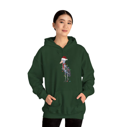 Shoebill with Fairy Lights Christmas Bird Hoodie