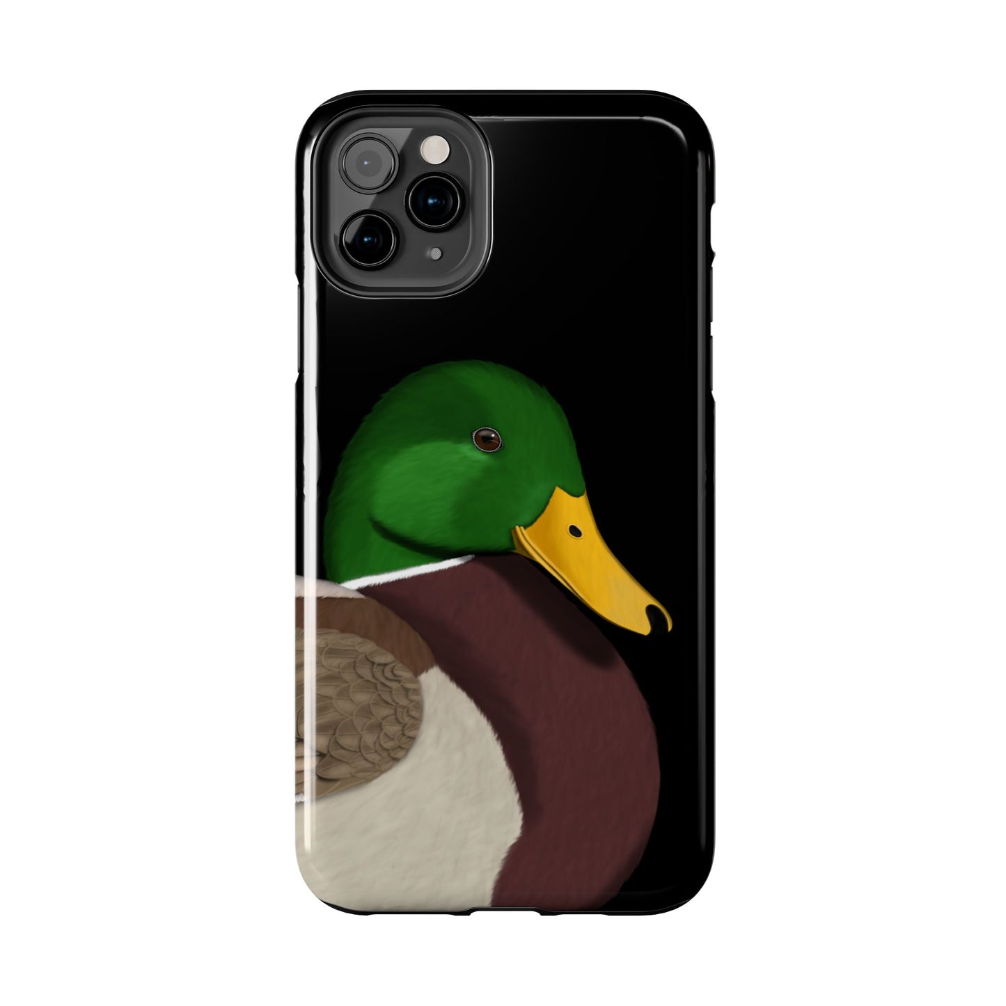 Mallard Bird Art Tough Phone Case Black