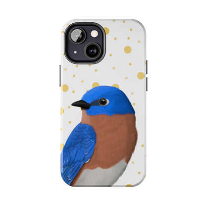 Bluebird Bird Art Tough Phone Case White