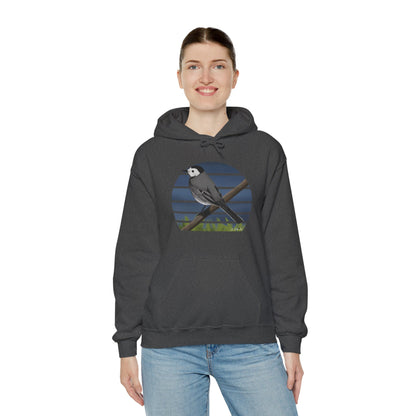 White Wagtail Bird Hoodie