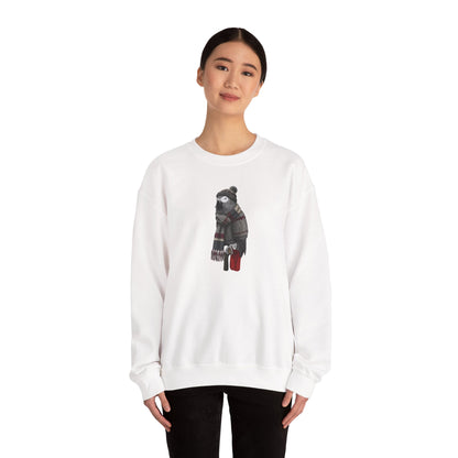 Grey Parrot Winter Sweatshirt | Bird Watcher Crewneck | Unisex Songbirds Wearing Knit Gift for Bird Lovers