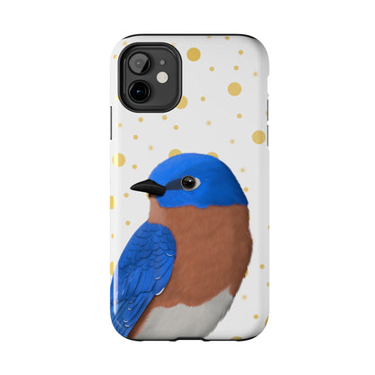 Bluebird Bird Art Tough Phone Case White