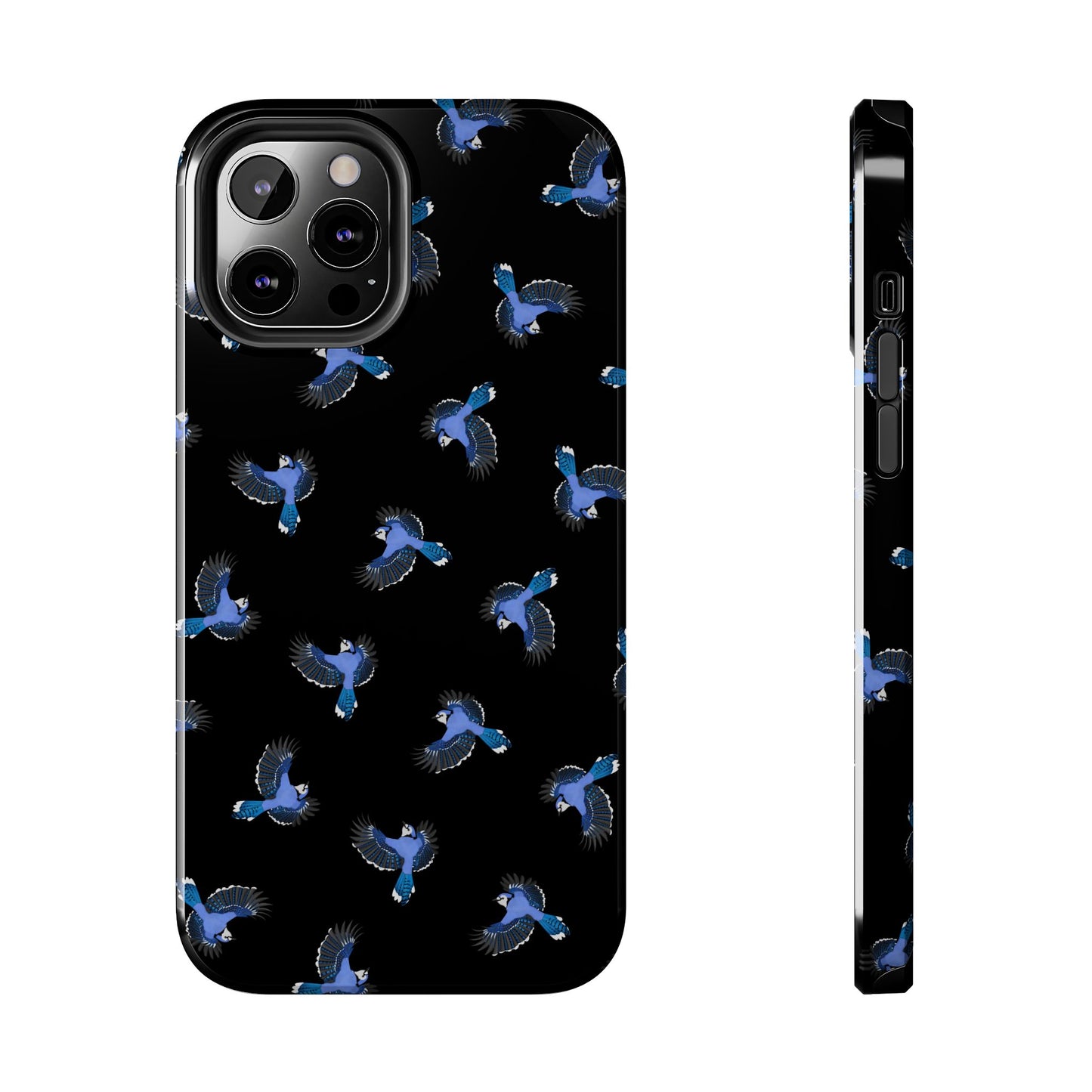 Blue Jay Phone Case – iPhone Black – Premium Tough Cover for Bird Lovers