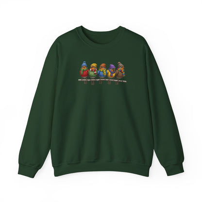 Rotkehlchen in Strick Winter-Sweatshirt | Unisex Vogel Sweater für Vogelfreunde & Vogelbeobachter