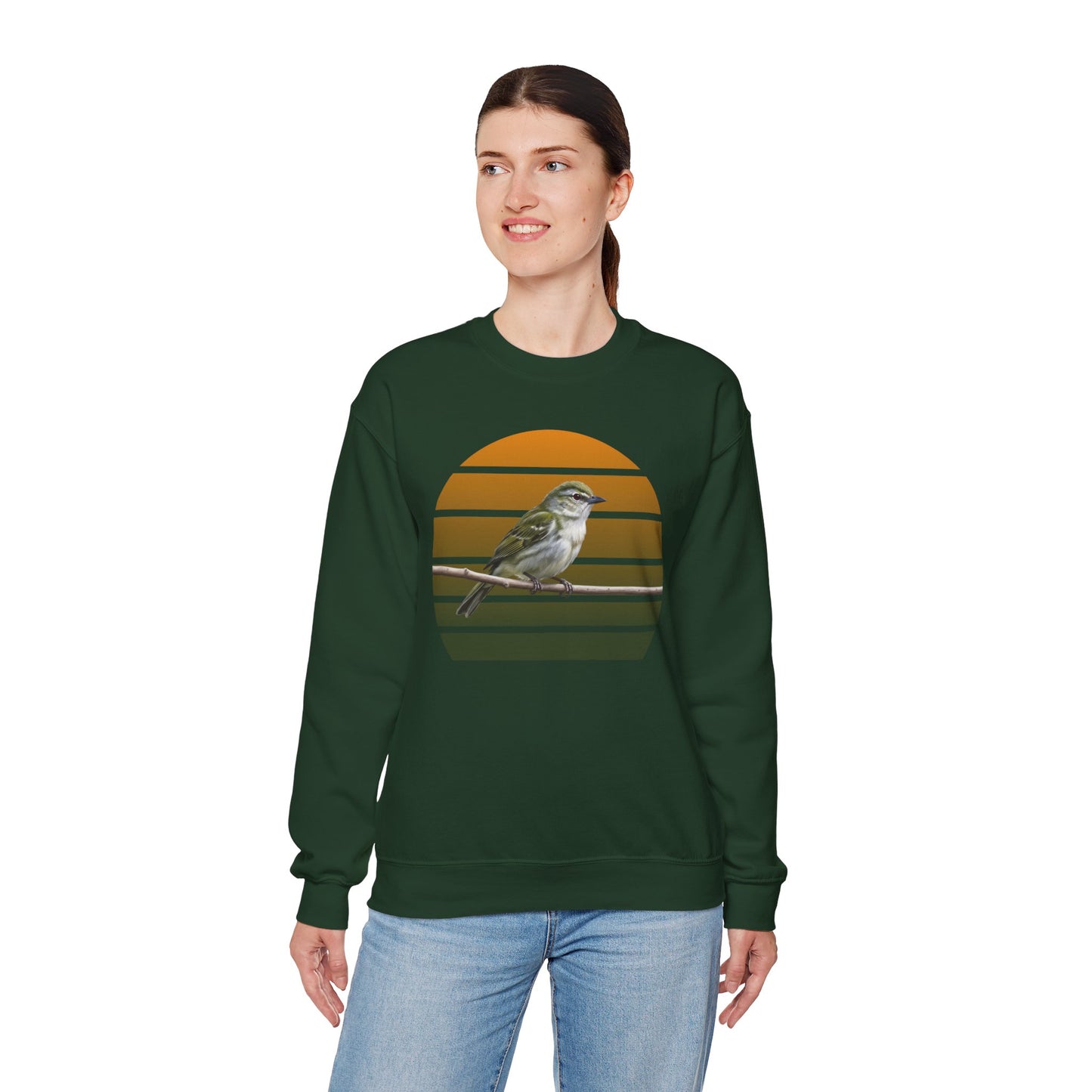 Red-Eyed Vireo Sweatshirt | Songbird Crewneck | Unique Birder Gift | Unisex Wildlife Pullover