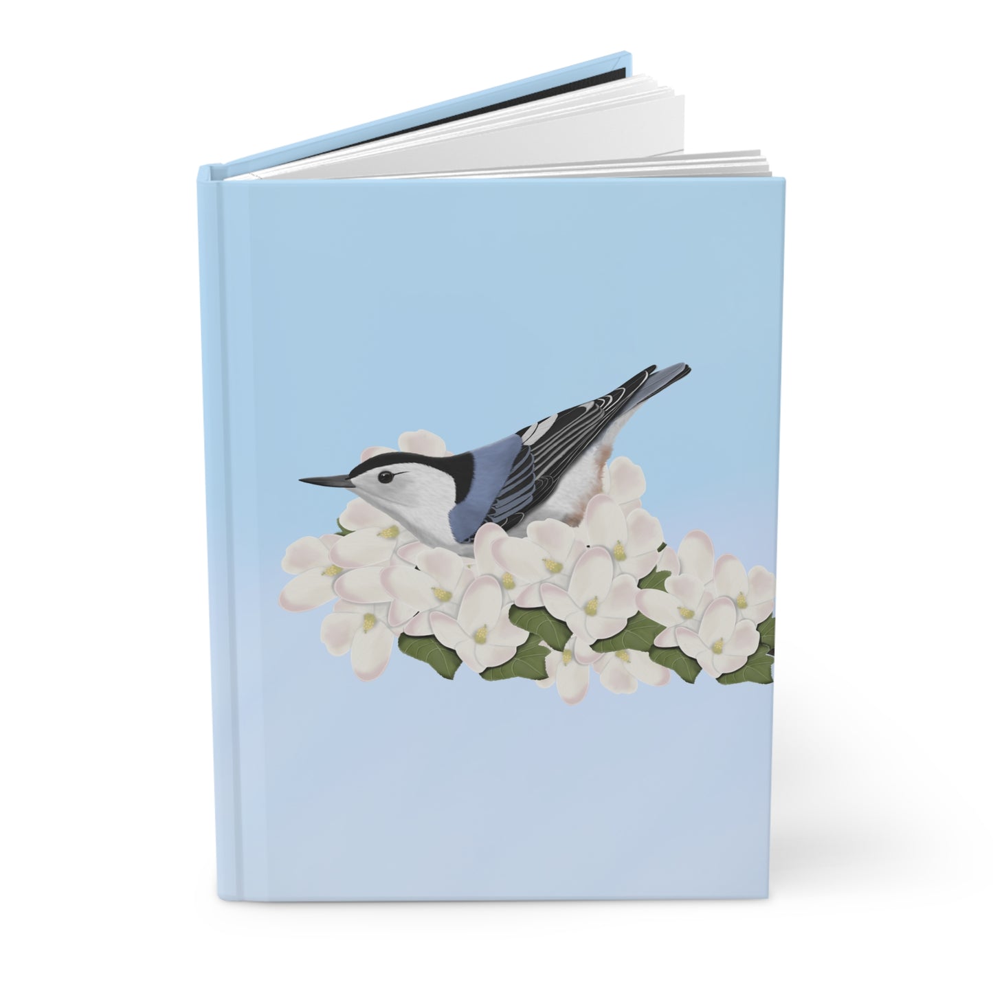 Nuthatch Bird Hardcover Journal 150 Pages 5.75"x8" for Bird Enthusiasts & Birdwatchers