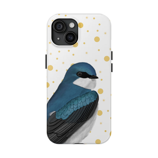 Tree Swallow Bird Art Tough Phone Case White