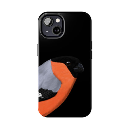 Bullfinch Bird Art Tough Phone Case Black