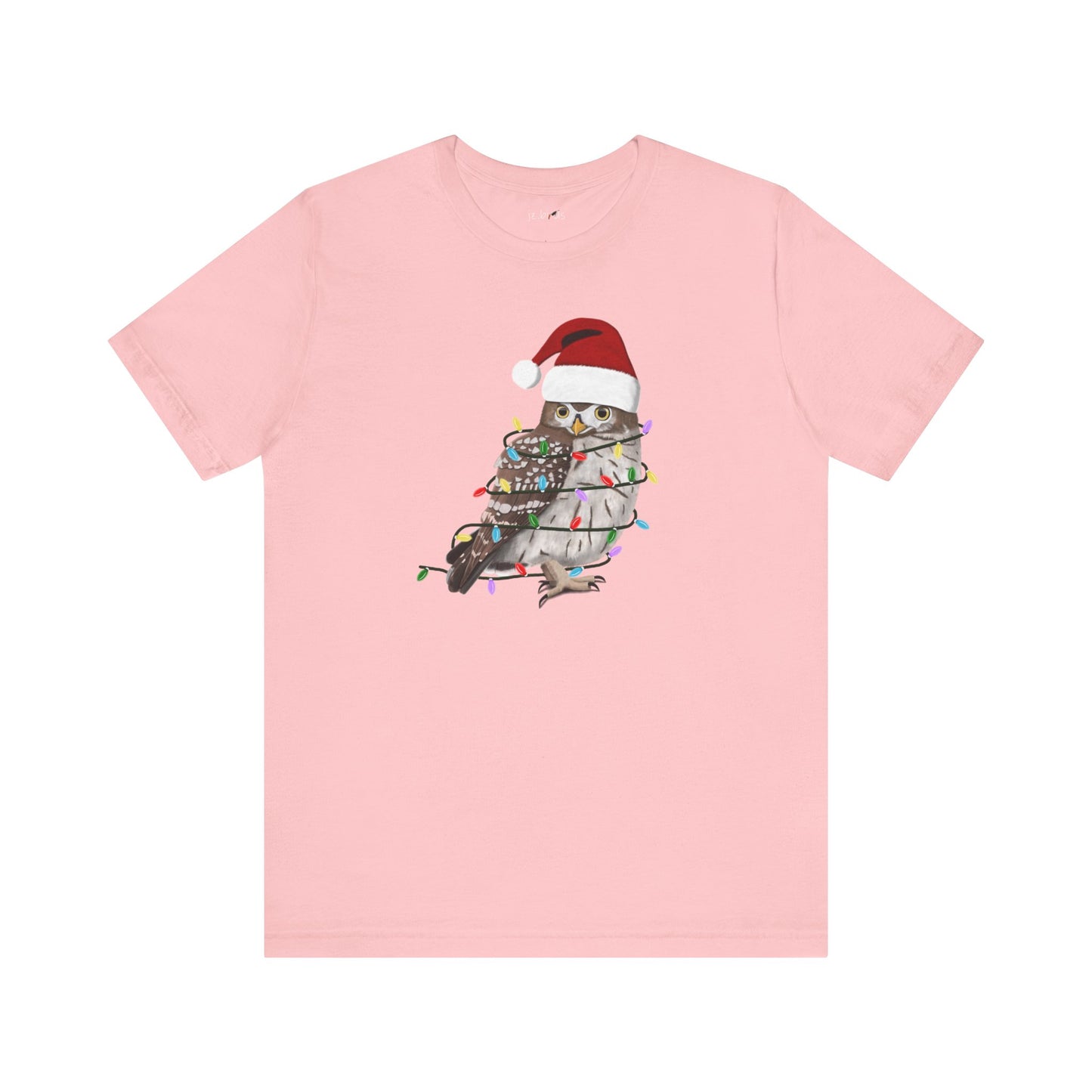 Owl with Fairy Lights Christmas Bird T-Shirt