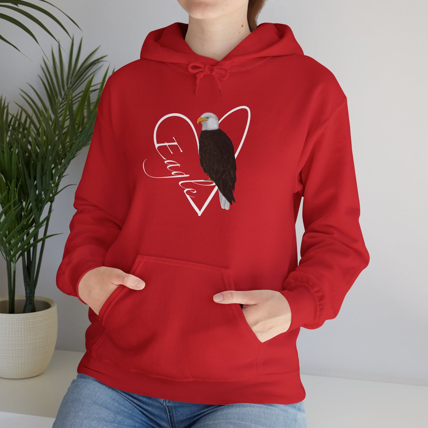 Bald Eagle Heart Bird Birdwatching Birdlover Hoodie