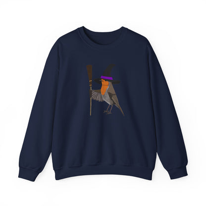 Robin Halloween Witch Birdwatcher Biologist Bird Sweatshirt