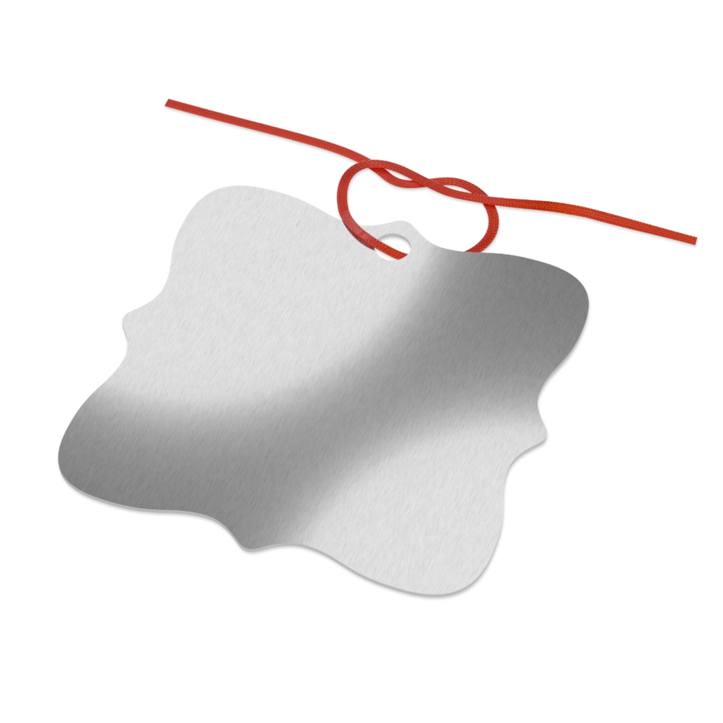 Amsel auf einem Ast Ornament aus Aluminium – Einzigartiger Christbaumschmuck mit Rotem Band