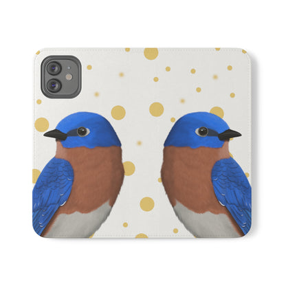 Bluebird Bird Art Phone Flip Case