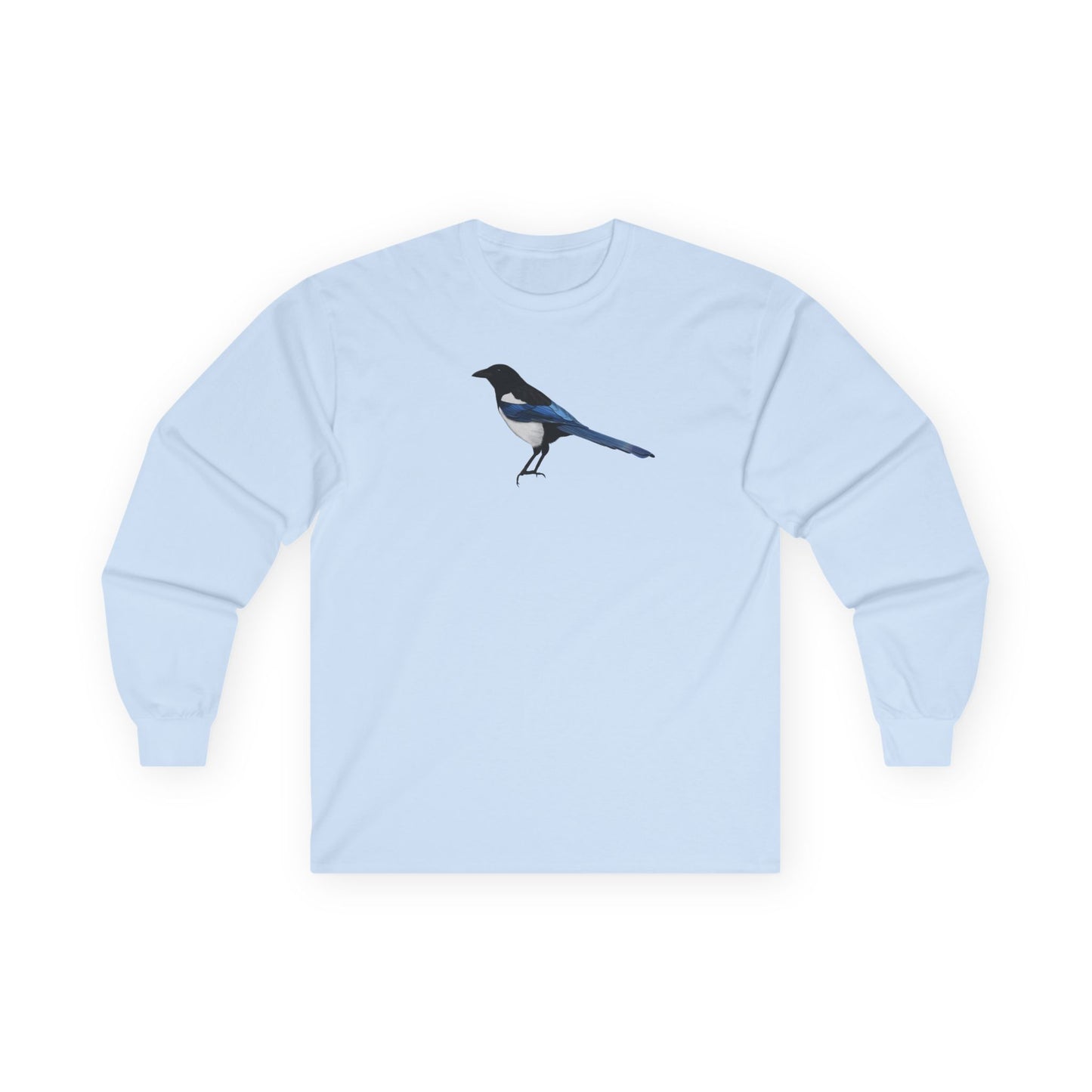 Magpie Birding & Birdwatching Bird Cotton Long Sleeve T-Shirt