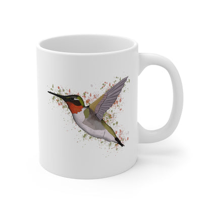 Hummingbird Bird Ceramic Mug 11oz White