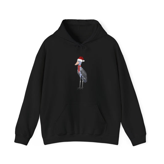 Shoebill Christmas Bird with Santa Hat Birdwatcher Birdlover Hoodie