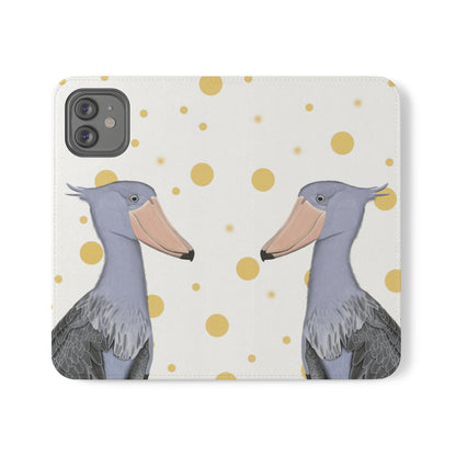 Shoebill Bird Art Phone Flip Case