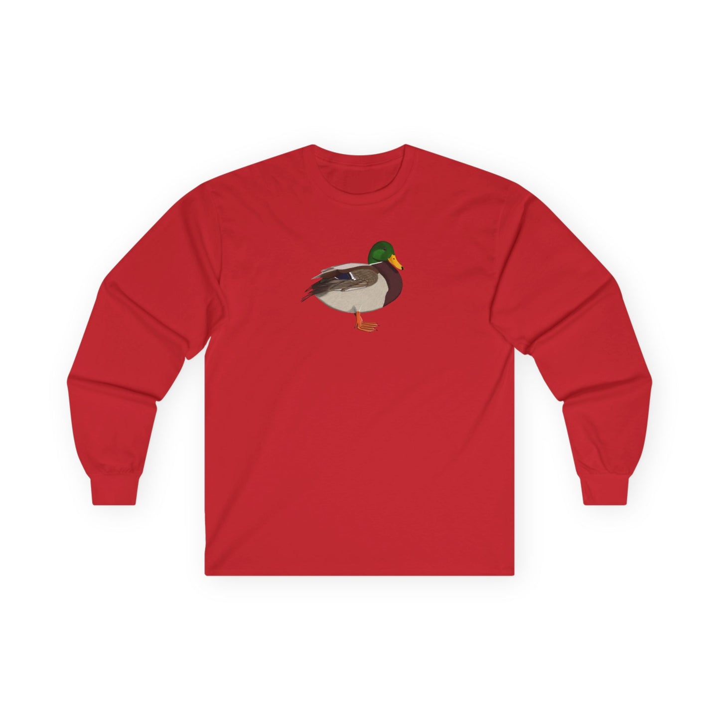 Mallard Birding & Birdwatching Bird Cotton Long Sleeve T-Shirt