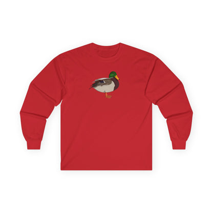 Mallard Birding & Birdwatching Bird Cotton Long Sleeve T-Shirt