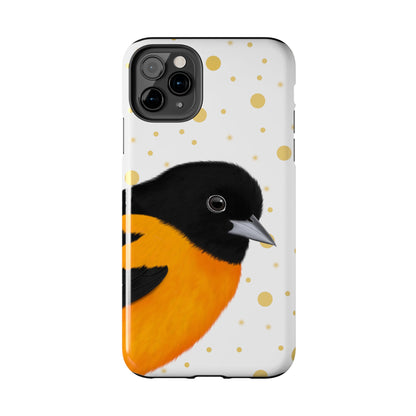 Baltimore Oriole Bird Art Tough Phone Case White