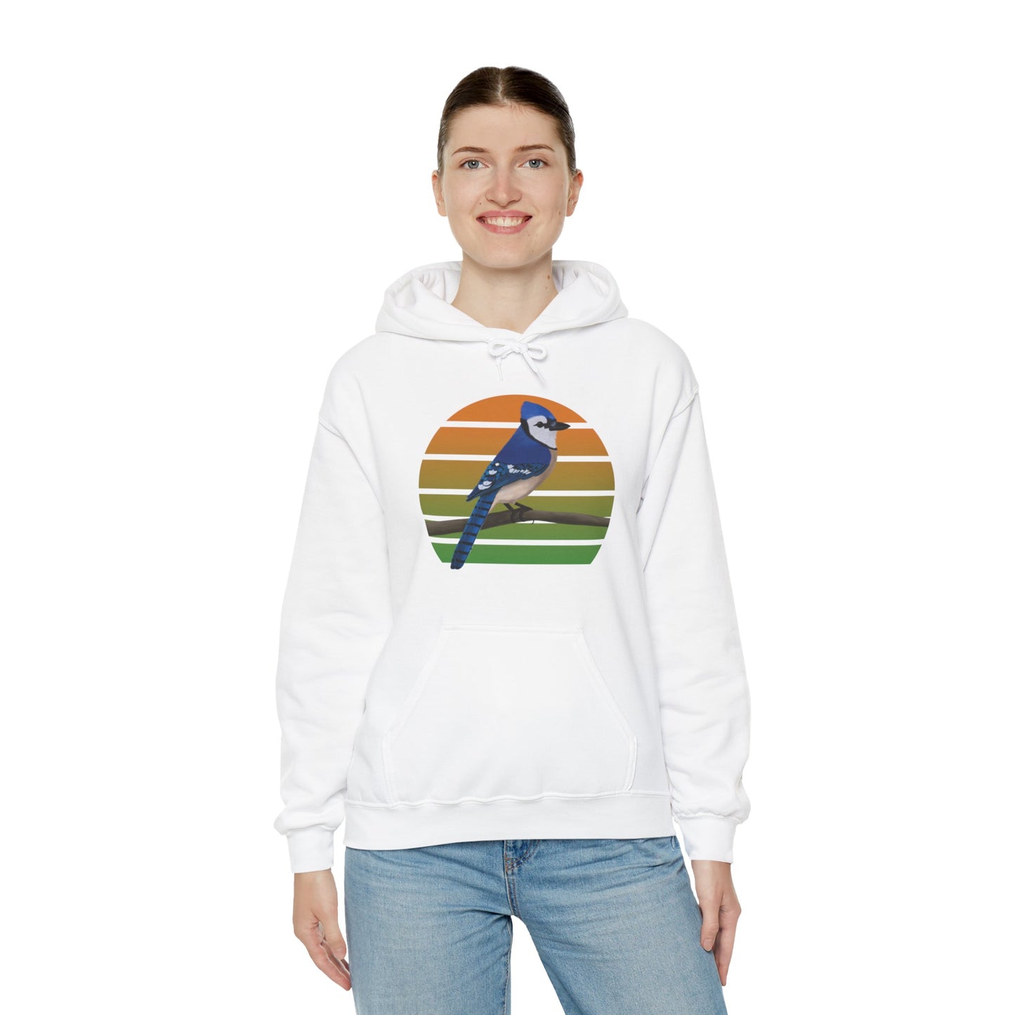 Blue Jay Bird Hoodie