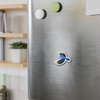 Blue Jay Flying Bird Magnet