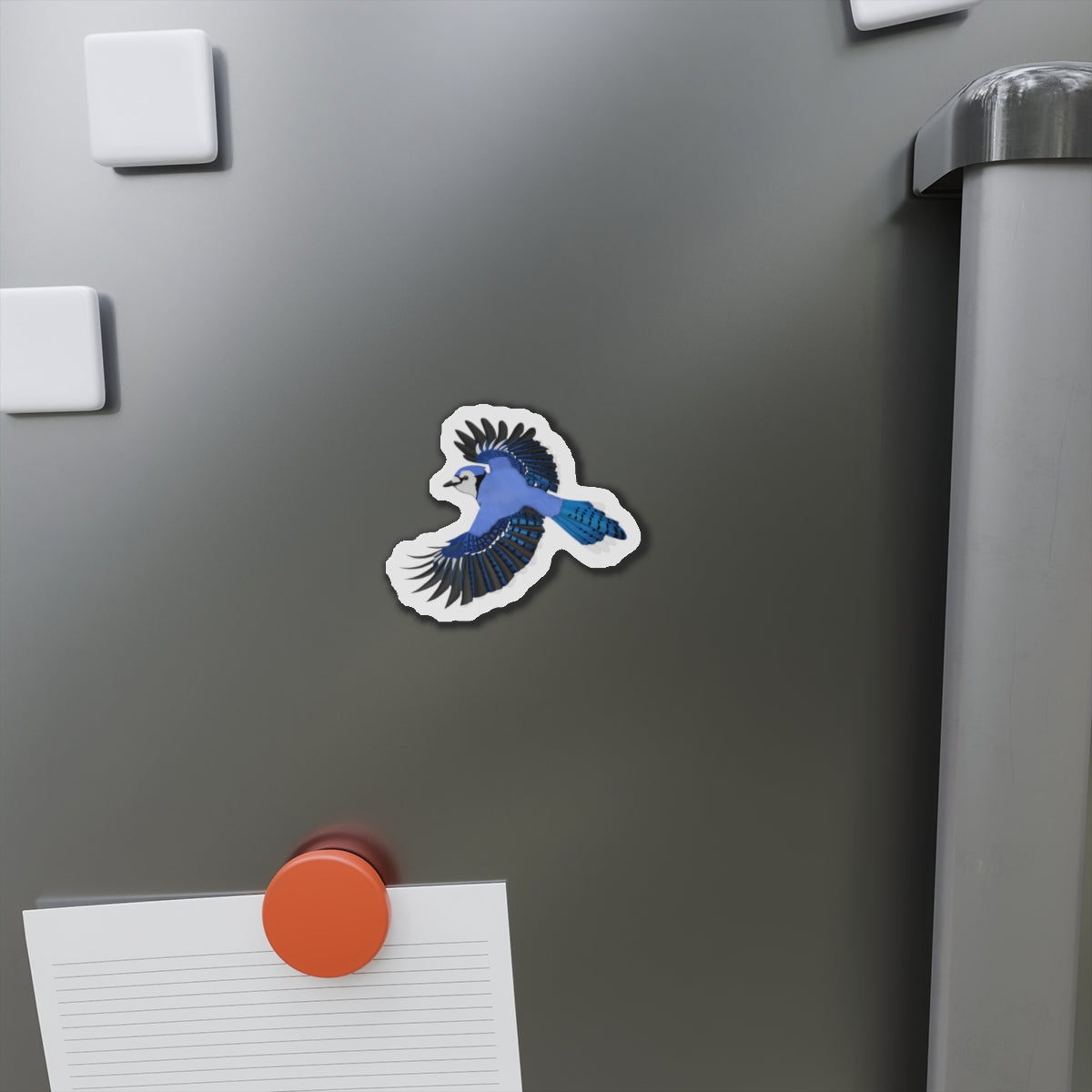 Blue Jay Flying Bird Magnet