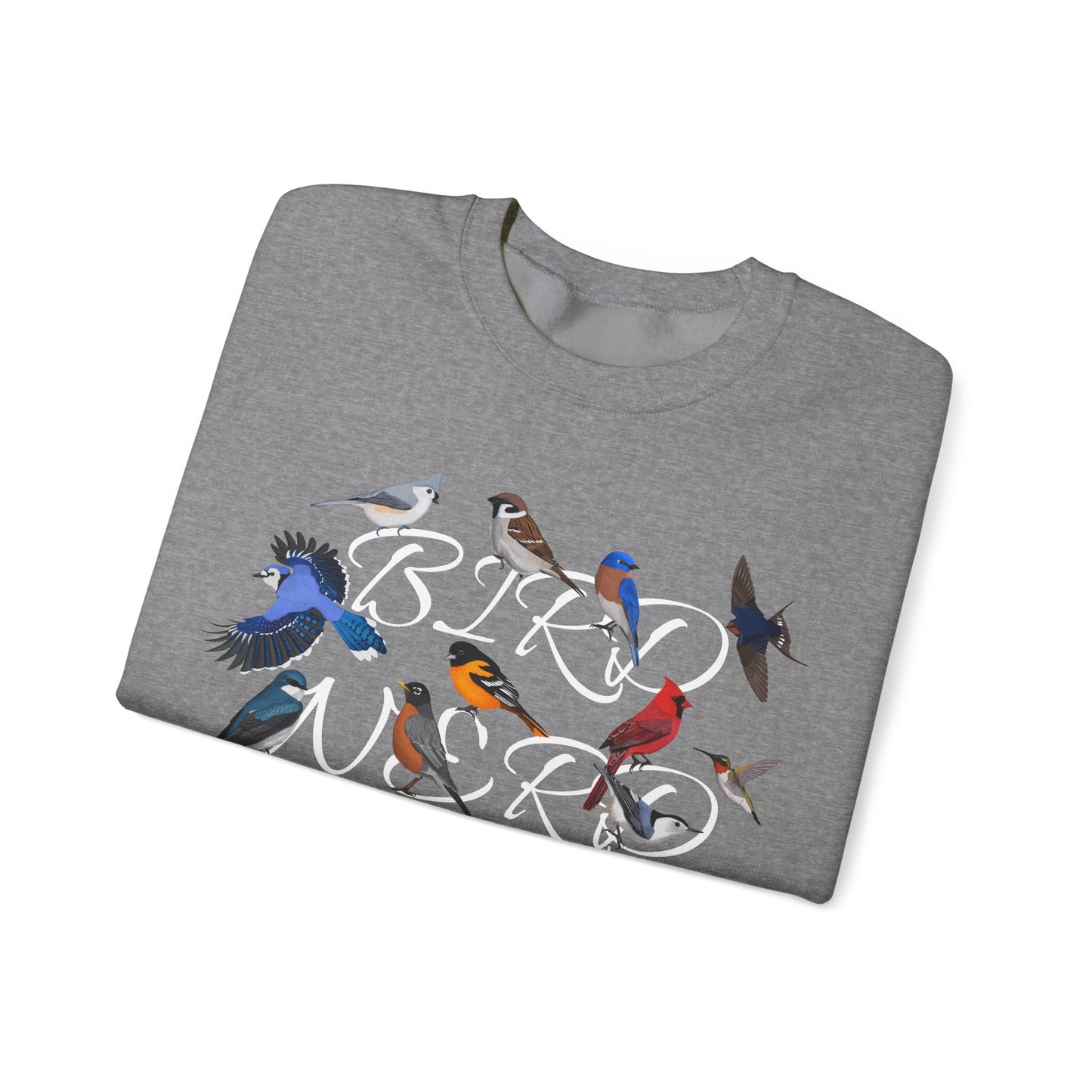 Bird Nerd Blue Jay Cardinal Hummingbird Robin Oriole Birdlover Sweatshirt