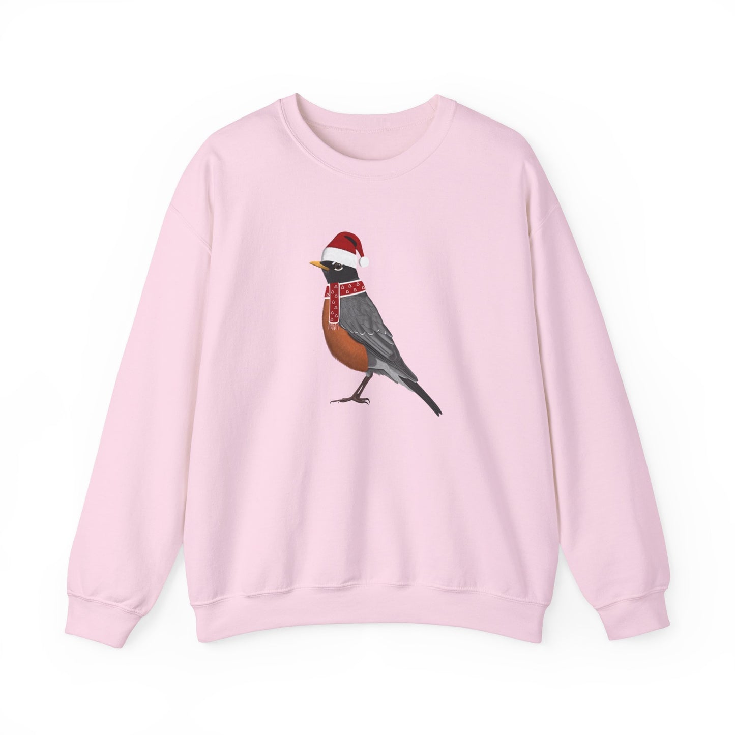 Robin with Christmas Hat Bird Birdwatcher Sweatshirt