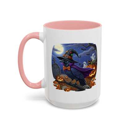 Raven Crow Halloween Bird Mug - Perfect Bird Lover Gift for Spooky Season